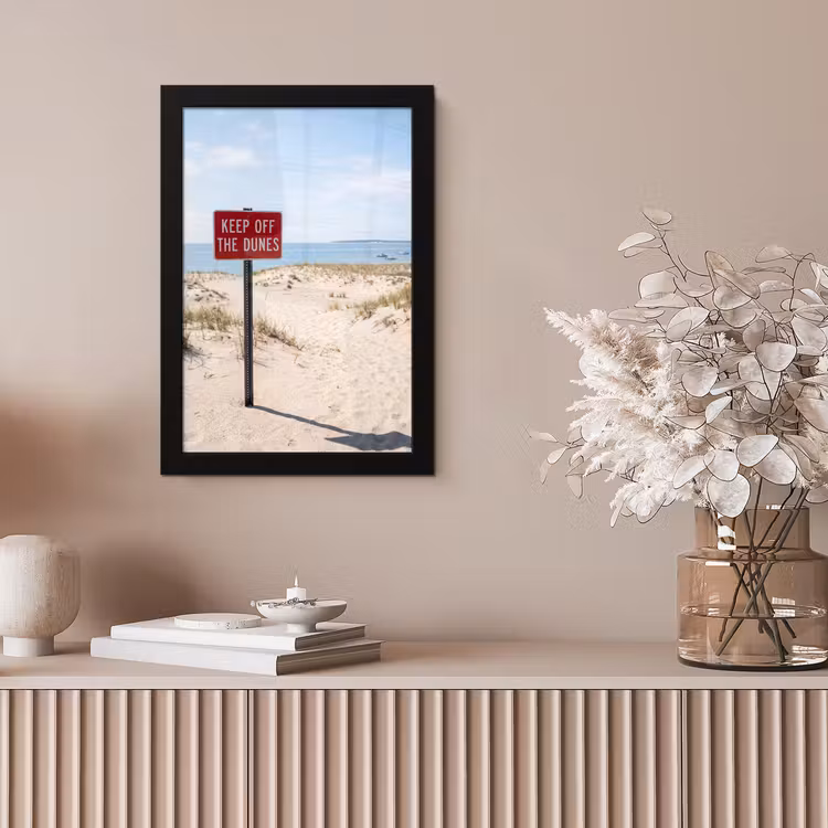 Duin - Bord - Kust - Landschap - Rood fotolijst zwart zonder passe partout klein -sfeer5