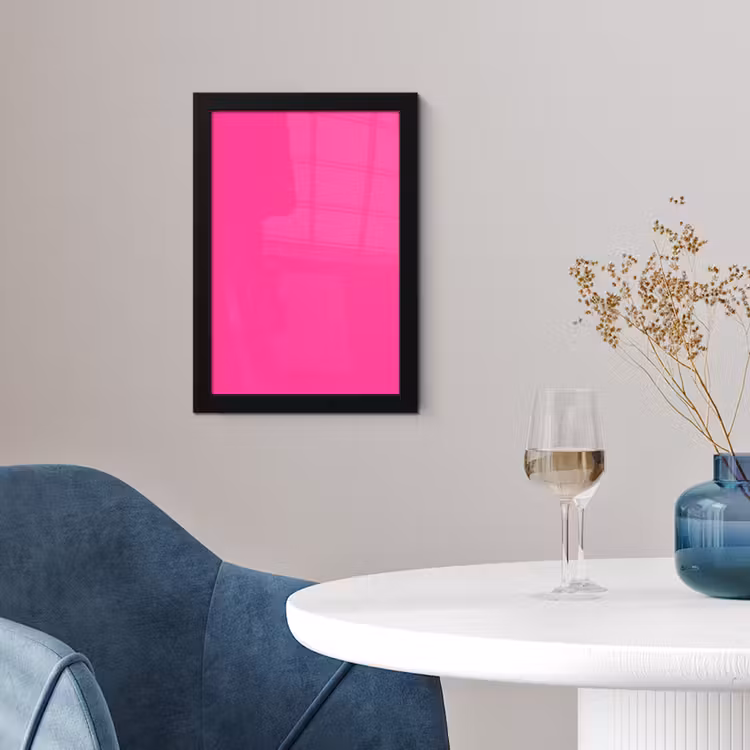 Electric - Magenta - Roze fotolijst zwart zonder passe partout klein 224 -sfeer4