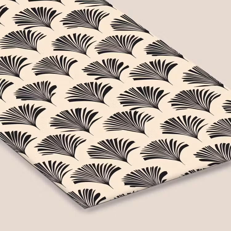 Waaiers - Botanisch - Zwart - Beige fotolijst zwart zonder passe partout klein 224 -zsfeer6