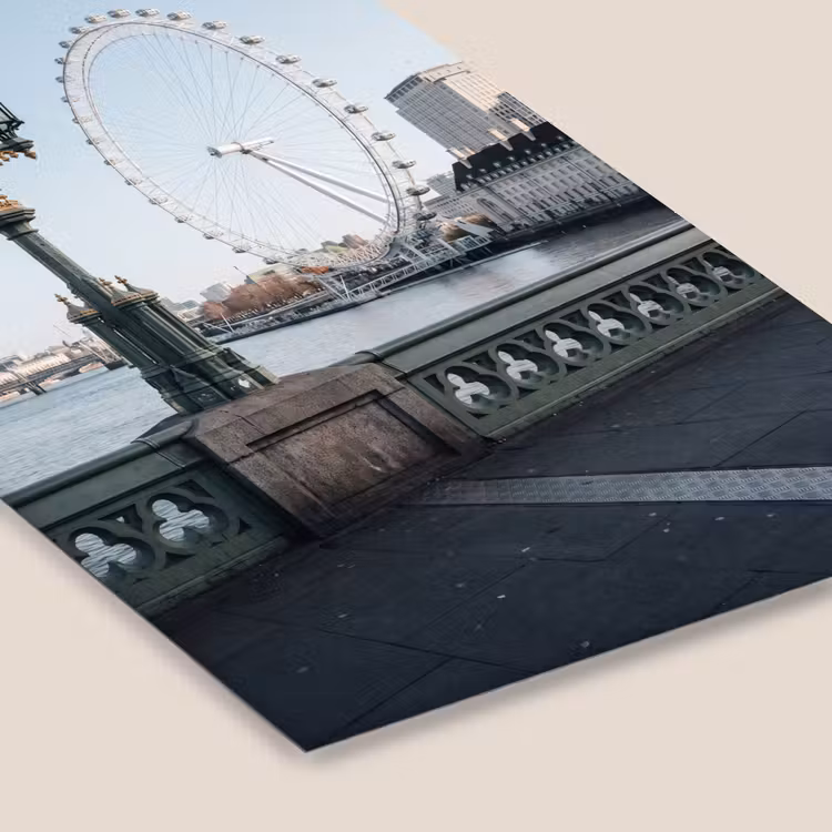 Reuzenrad - Londen - Stad - Architectuur - Brug fotolijst zwart zonder passe partout klein -zsfeer6