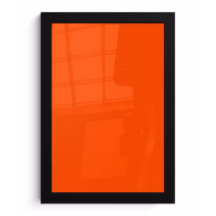Fiery - Tangerine - Oranje fotolijst zwart zonder passe partout klein 224 -3d