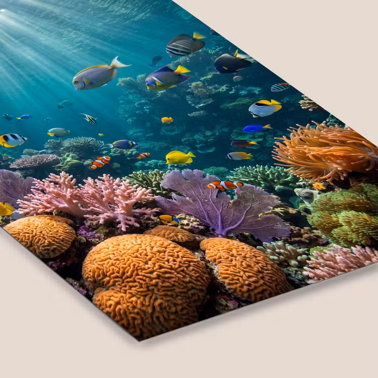Vis - Koraal - Oceaan - Natuur - Kleurrijk fotolijst zwart zonder passe partout klein -zsfeer6