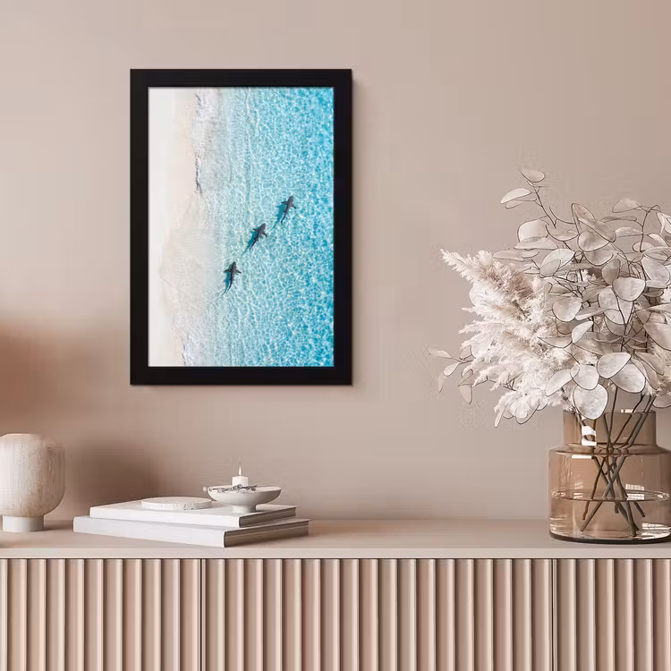 Vis - Oceaan - Strand - Turquoise - Natuur fotolijst zwart zonder passe partout klein -sfeer5