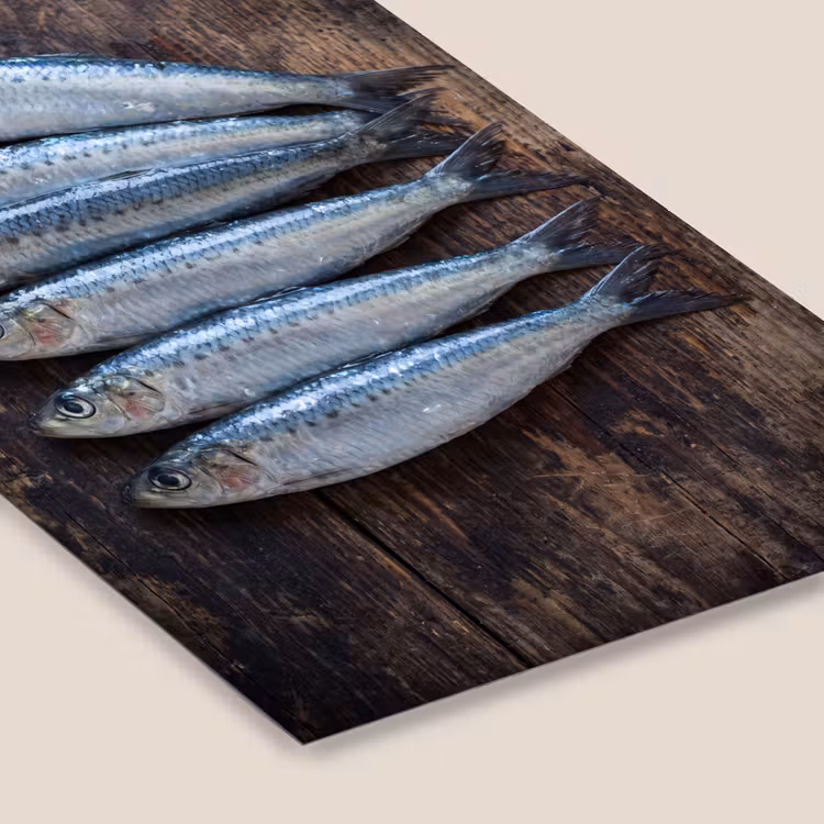 Framed Prints - Fish - Wood - Food - Vis - Hout - Eten fotolijst zwart zonder passe partout klein