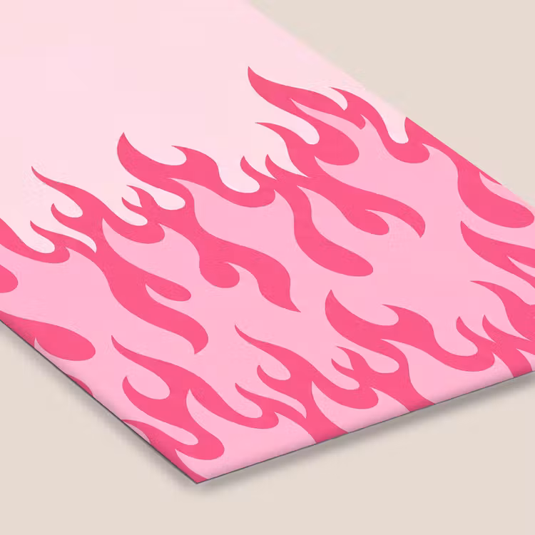 Vlammen - Patroon - Abstract - Modern - Roze fotolijst zwart zonder passe partout klein -zsfeer6