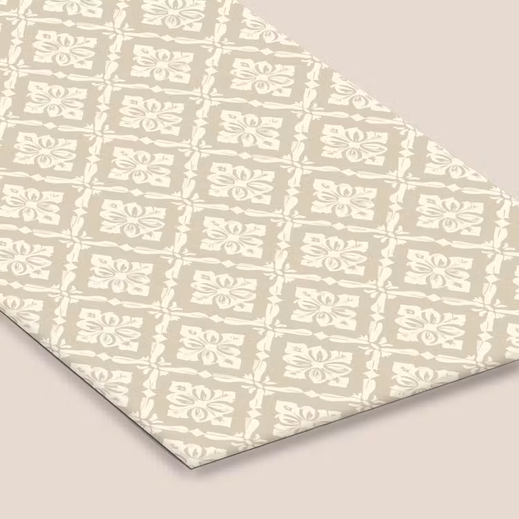 Floraal - Ornament - Beige fotolijst zwart zonder passe partout klein 224 -zsfeer6