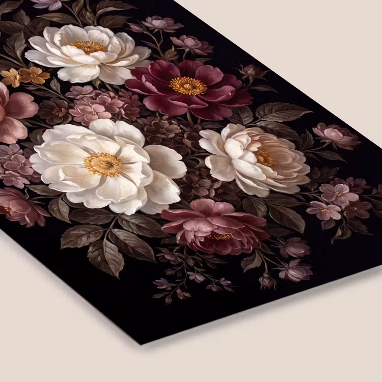 Bloemen - Boeket - Klassiek - Donker - Rood fotolijst zwart zonder passe partout klein -zsfeer6