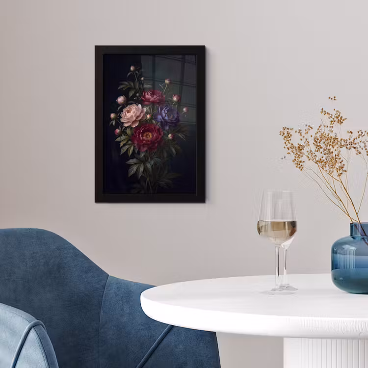 Bloemen - Boeket - Natuur - Modern - Donker fotolijst zwart zonder passe partout klein -sfeer4