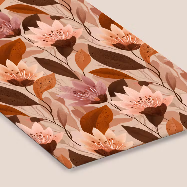 Bloemen - Bladeren - Bruin fotolijst zwart zonder passe partout klein 224 -zsfeer6