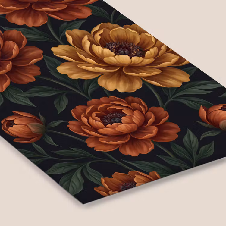 Bloemen - Bladeren - Natuur - Modern - Oranje fotolijst zwart zonder passe partout klein -zsfeer6
