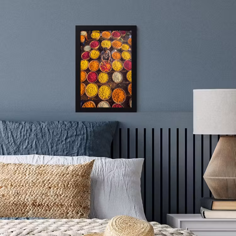 Framed Prints - Flowers - Market - Colorful - Bloemen - Markt - Kleurrijk fotolijst zwart zonder passe partout klein