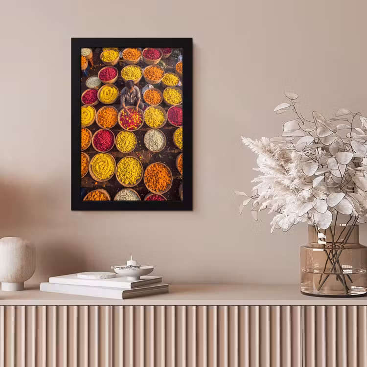 Framed Prints - Flowers - Market - Colorful - Bloemen - Markt - Kleurrijk fotolijst zwart zonder passe partout klein