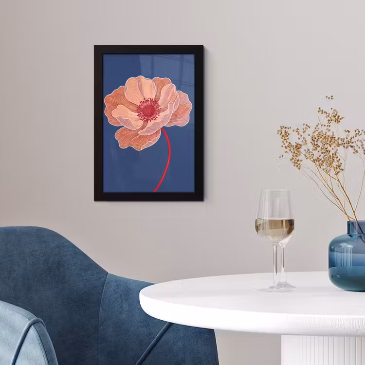 Framed Prints - Flowers - Modern - Abstract - Bloemen - Modern - Abstract fotolijst zwart zonder passe partout klein