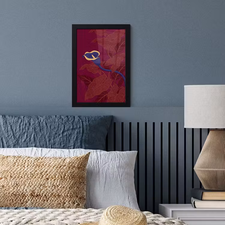 Framed Prints - Flowers - Modern - Purple - Bloemen - Modern - Paars fotolijst zwart zonder passe partout klein