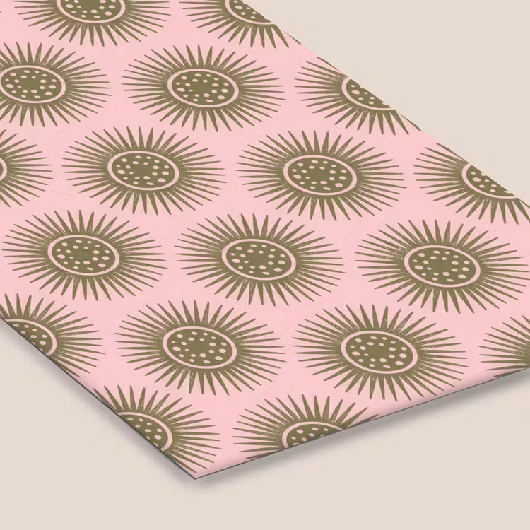 Bloemen - Patroon - Abstract - Roze - Groen fotolijst zwart zonder passe partout klein -zsfeer6