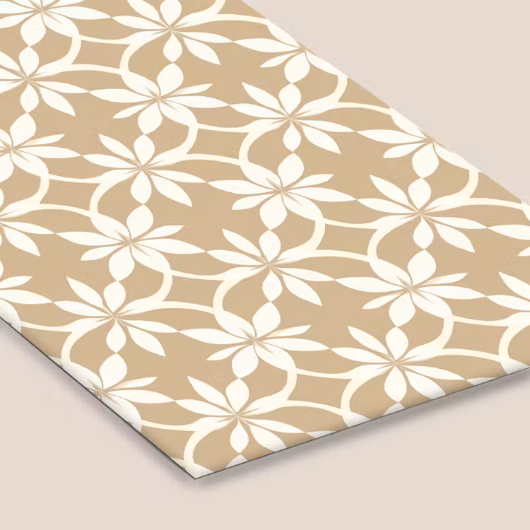 Bloemen - Patroon - Beige fotolijst zwart zonder passe partout klein 224 -zsfeer6