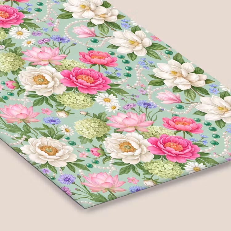 Bloemen - Patroon - Botanisch - Groen fotolijst zwart zonder passe partout klein -zsfeer6