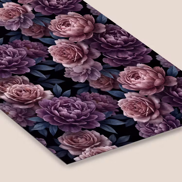 Bloemen - Patroon - Donker - Botanisch - Paars fotolijst zwart zonder passe partout klein -zsfeer6