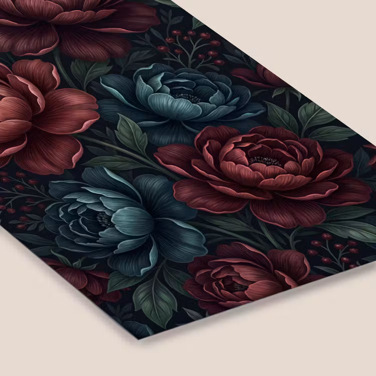 Bloemen - Patroon - Natuur - Klassiek - Donker fotolijst zwart zonder passe partout klein -zsfeer6