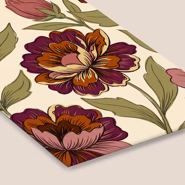 Bloemen - Patroon - Natuur - Modern - Paars fotolijst zwart zonder passe partout klein -zsfeer6