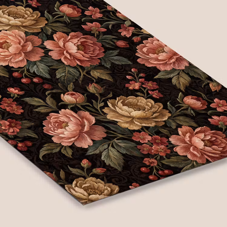 Bloemen - Patroon - Natuur - Vintage - Roze fotolijst zwart zonder passe partout klein -zsfeer6