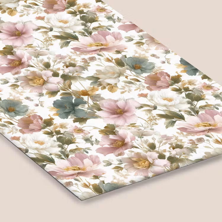 Bloemen - Patroon - Pastel fotolijst zwart zonder passe partout klein 224 -zsfeer6