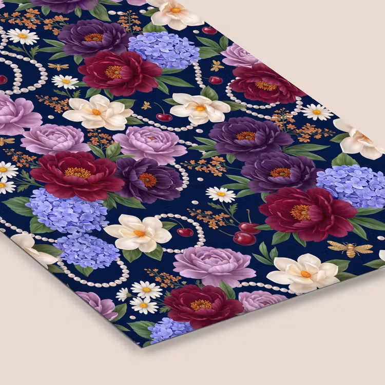 Bloemen - Parels - Decoratie - Modern - Blauw fotolijst zwart zonder passe partout klein -zsfeer6