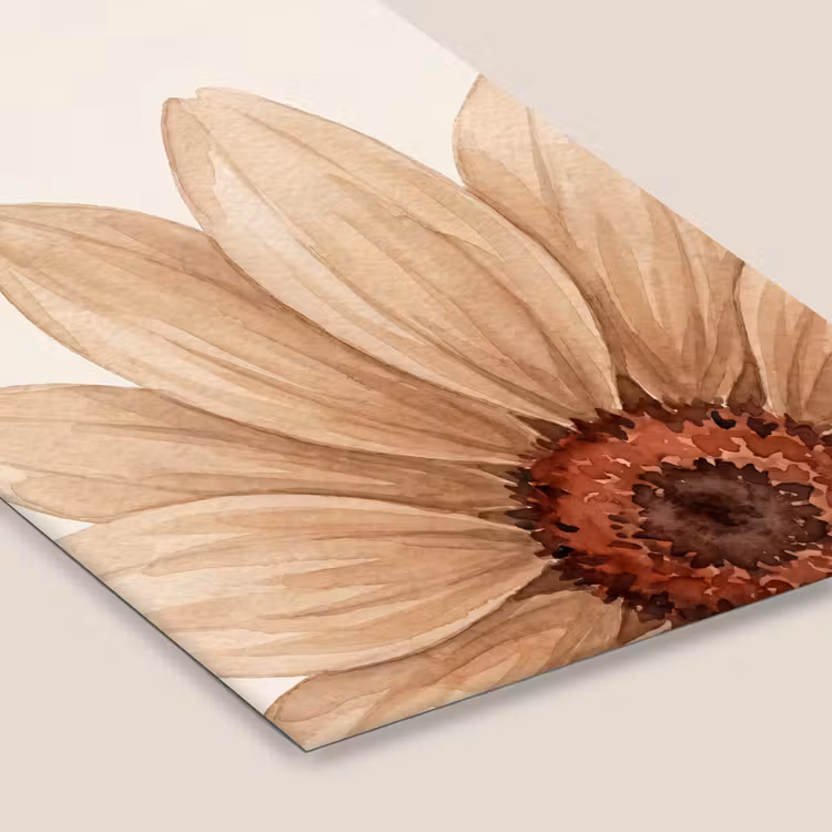 Bloemen - Bloemblad - Natuur - Aquarel - Beige fotolijst zwart zonder passe partout klein -zsfeer6