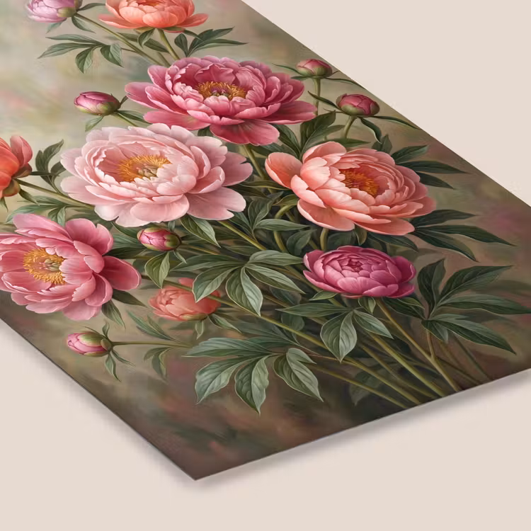 Bloemen - Roze - Klassiek - Gedetailleerd - Natuur fotolijst zwart zonder passe partout klein -zsfeer6