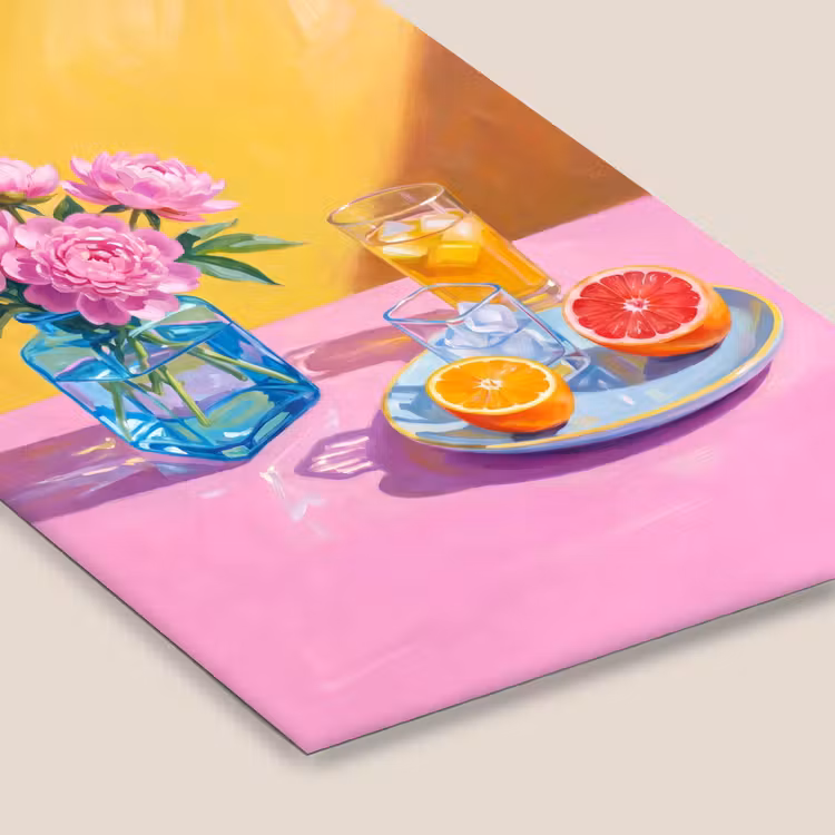 Framed Prints - Flowers - Pink - Modern - Bloemen - Roze - Modern fotolijst zwart zonder passe partout klein