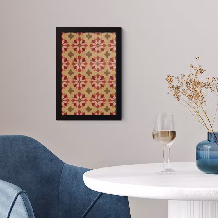 Bloemen - Retro - Groen fotolijst zwart zonder passe partout klein 224 -sfeer4