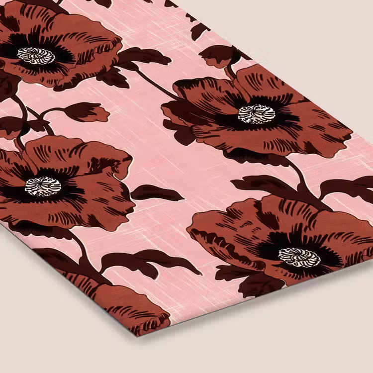 Bloemen - Retro - Rood fotolijst zwart zonder passe partout klein 224 -zsfeer6