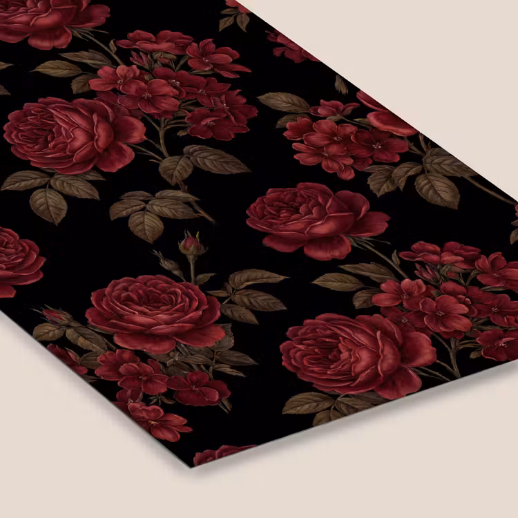 Bloemen - Roos - Patroon - Klassiek - Rood fotolijst zwart zonder passe partout klein -zsfeer6
