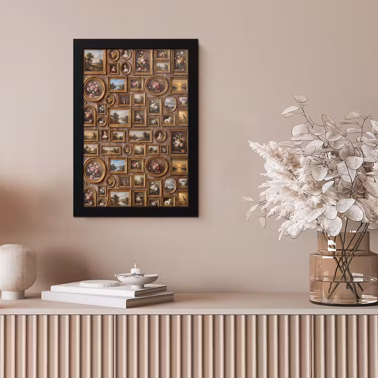 Bloemen - Rozen - Klassiek - Vaas - Kleurrijk fotolijst zwart zonder passe partout klein -sfeer5