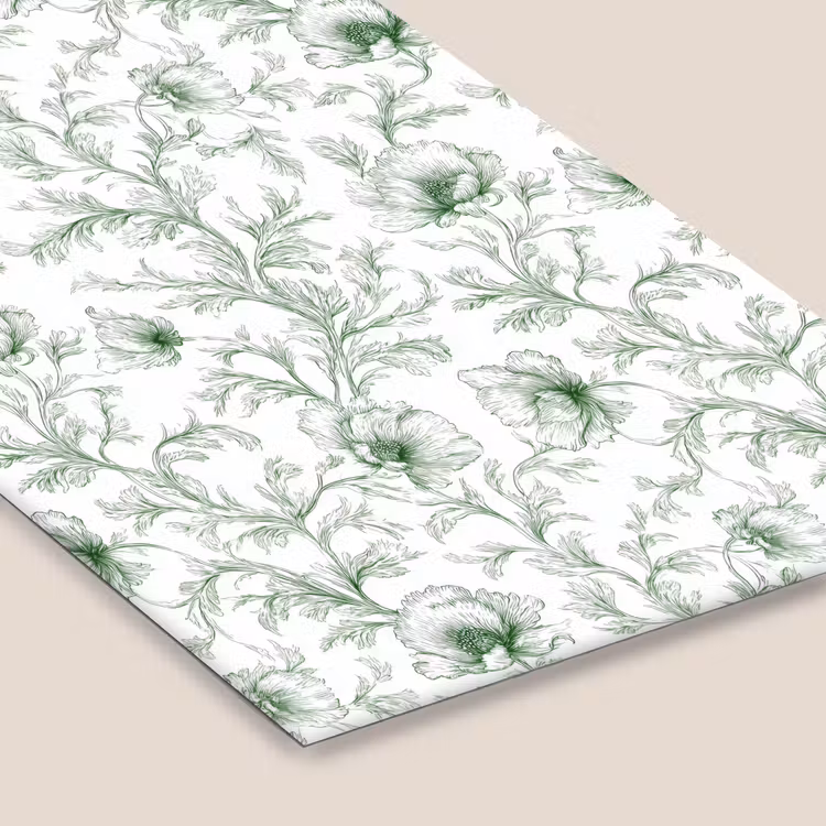 Bloemen - Getekend - Groen fotolijst zwart zonder passe partout klein 224 -zsfeer6