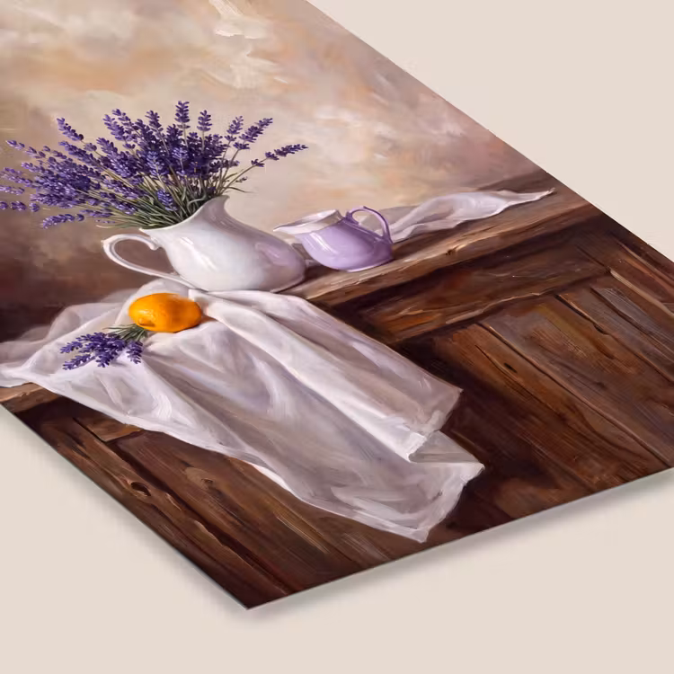 Framed Prints - Flowers - Still Life - Purple - Bloemen - Stilleven - Paars fotolijst zwart zonder passe partout klein