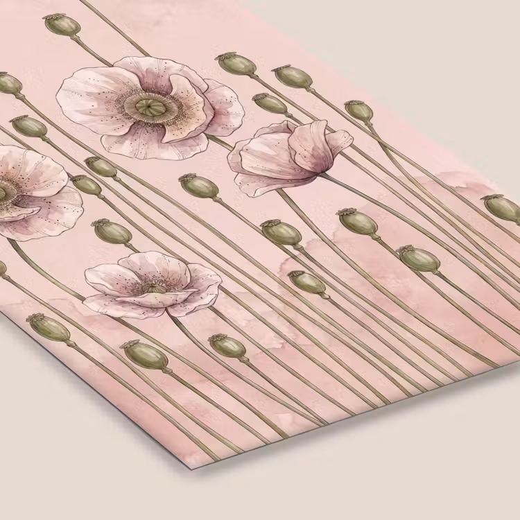 Bloemen - Zomer - Natuur - Aquarel - Roze fotolijst zwart zonder passe partout klein -zsfeer6