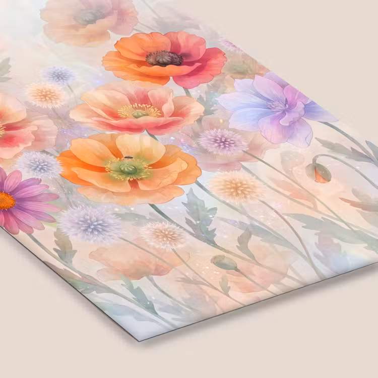 Bloemen - Aquarel - Natuur - Modern - Kleurrijk fotolijst zwart zonder passe partout klein -zsfeer6