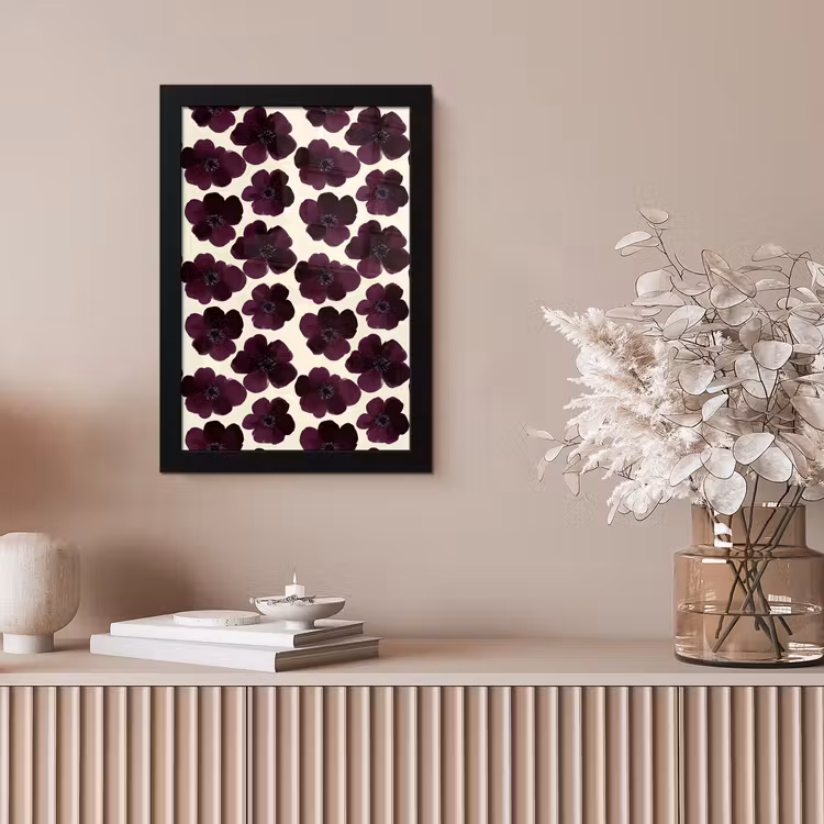 Bloemen - Aquarel - Paars fotolijst zwart zonder passe partout klein 224 -sfeer5