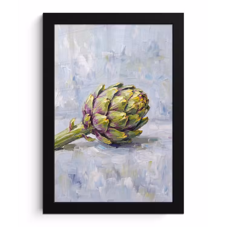 Framed Prints - Food - Artichoke - Modern - Eten - Artisjok - Modern fotolijst zwart zonder passe partout klein