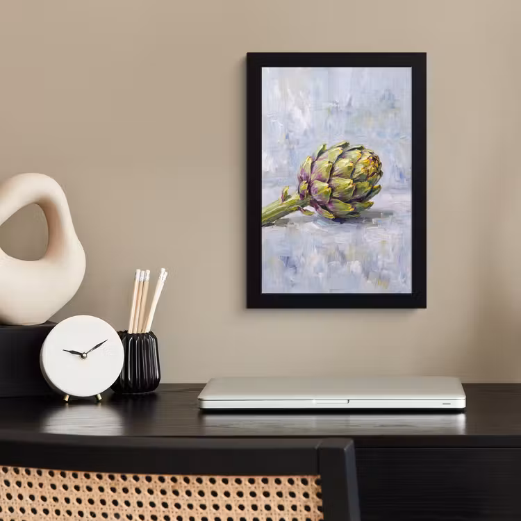Framed Prints - Food - Artichoke - Modern - Eten - Artisjok - Modern fotolijst zwart zonder passe partout klein