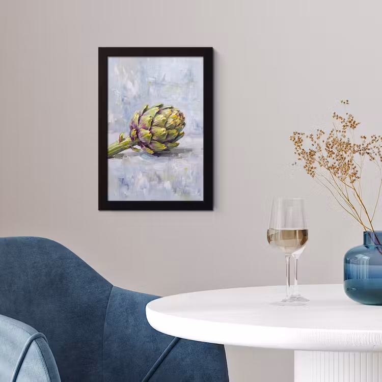 Framed Prints - Food - Artichoke - Modern - Eten - Artisjok - Modern fotolijst zwart zonder passe partout klein
