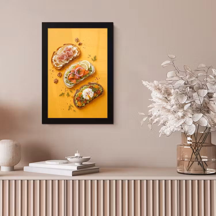 Eten - Brood - Ontbijt - Modern - Kleurrijk fotolijst zwart zonder passe partout klein -sfeer5