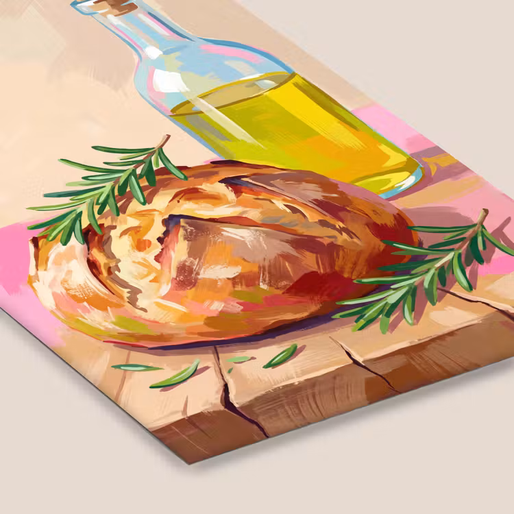 Eten - Brood - Olijfolie - Abstract - Keuken fotolijst zwart zonder passe partout klein -zsfeer6