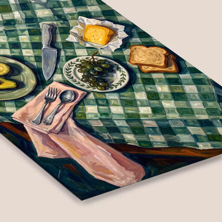 Eten - Ontbijt - Tafel - Modern - Groen fotolijst zwart zonder passe partout klein -zsfeer6