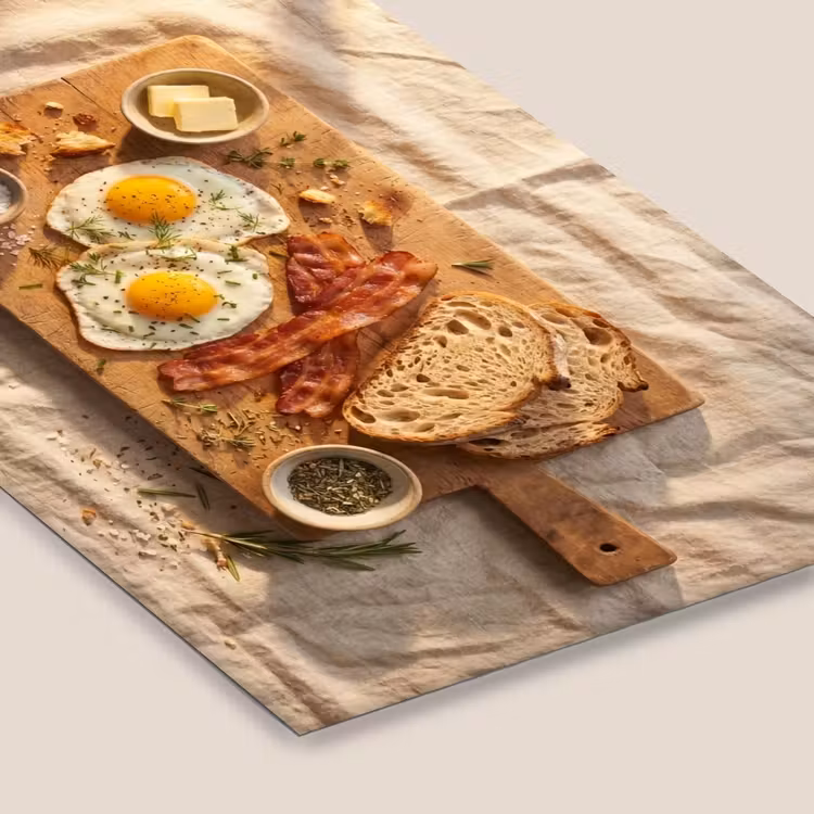 Eten - Ontbijt - Hout - Rustiek - Geel fotolijst zwart zonder passe partout klein -zsfeer6