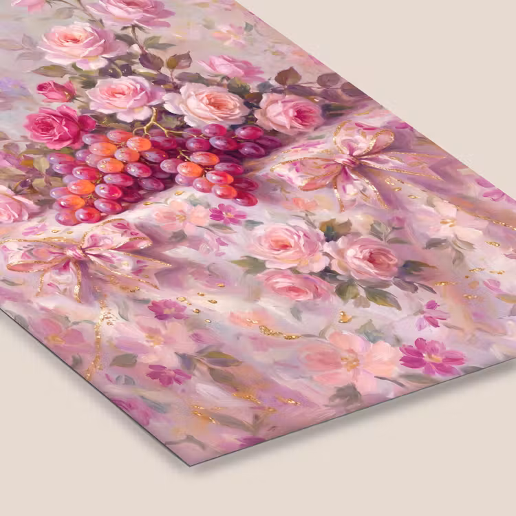Eten - Bloemen - Stilleven - Roze - Goud fotolijst zwart zonder passe partout klein -zsfeer6