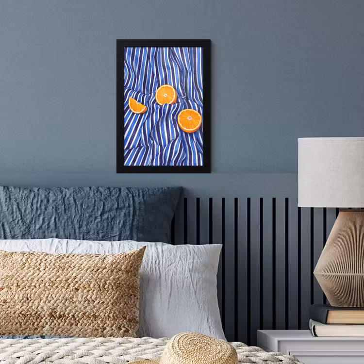 Framed Prints - Food - Fruit - Orange - Eten - Fruit - Oranje fotolijst zwart zonder passe partout klein