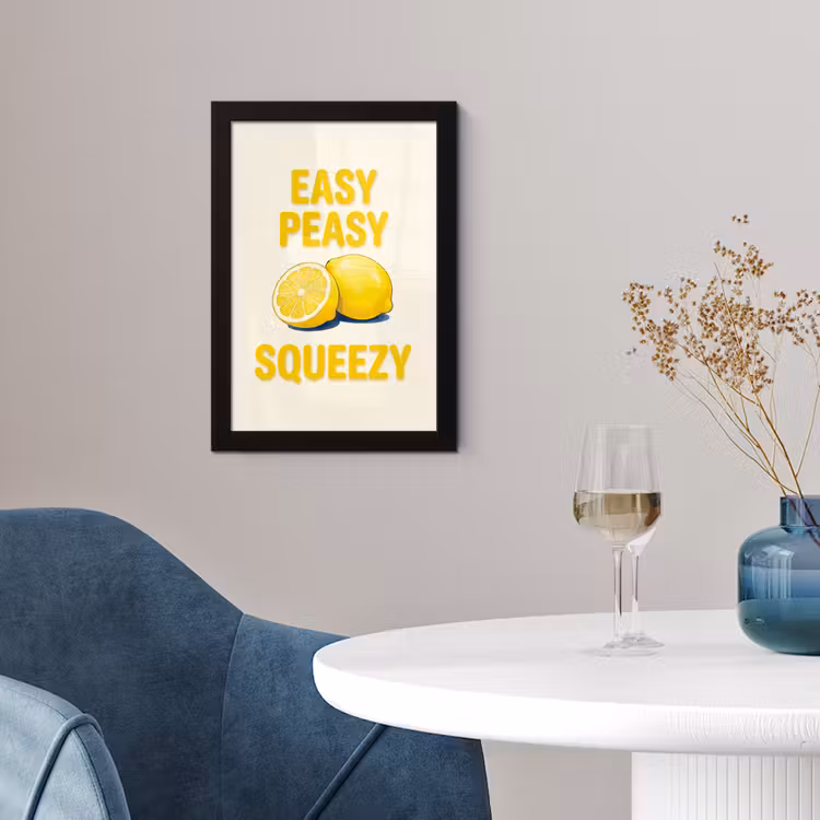 Eten - Citroenen - Keuken - Illustratie - Geel fotolijst zwart zonder passe partout klein -sfeer4