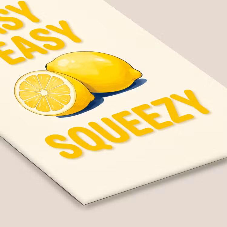 Eten - Citroenen - Keuken - Illustratie - Geel fotolijst zwart zonder passe partout klein -zsfeer6